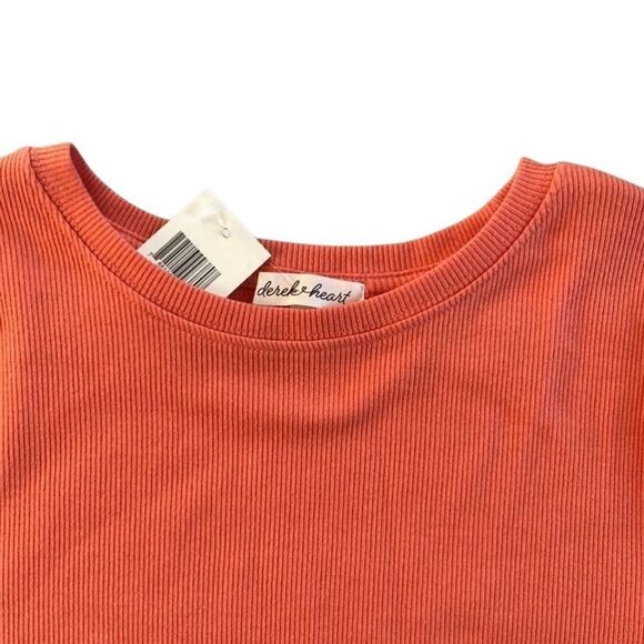 Derek Heart Women’s Cropped Short Sleeve Ribbed Top Shirt 2-Pack Size XL - Picture 3 of 7